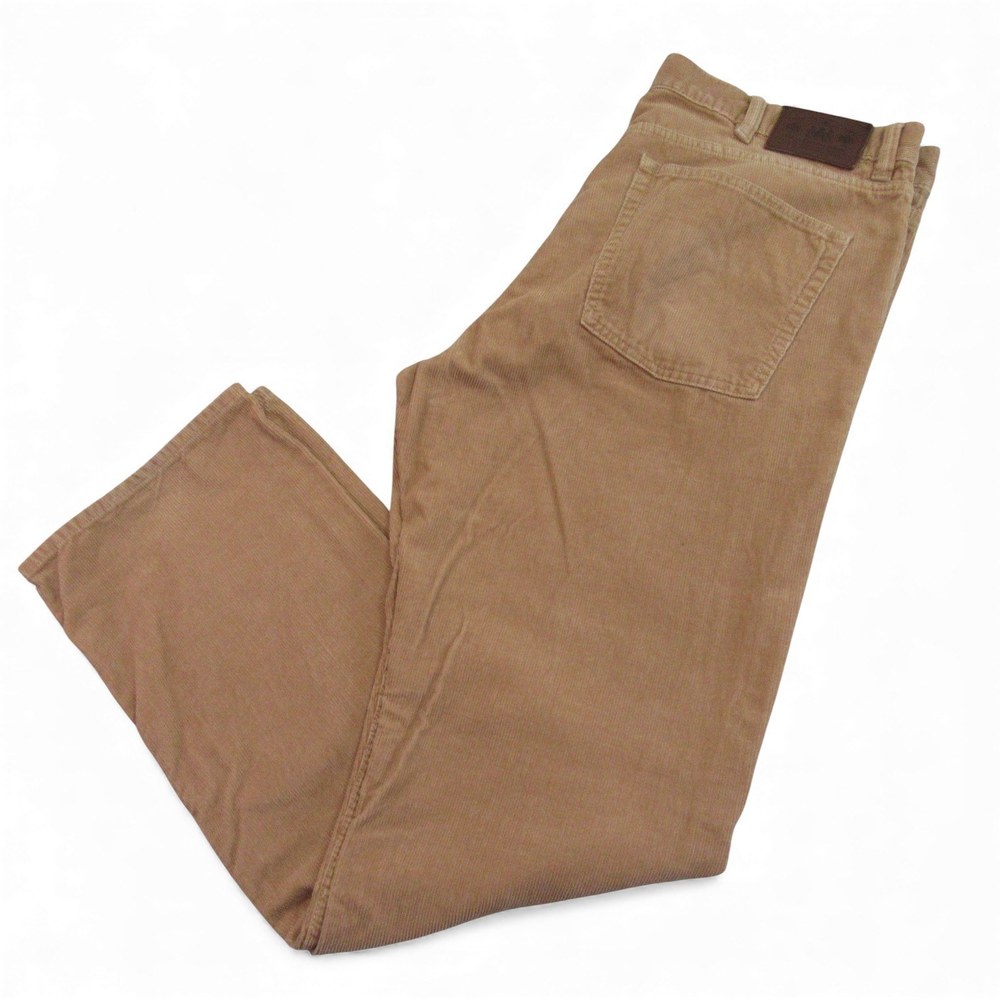 Polo Ralph Lauren Mens Corduroy Pants 38 X 32 Tan Khaki Straight Cotton